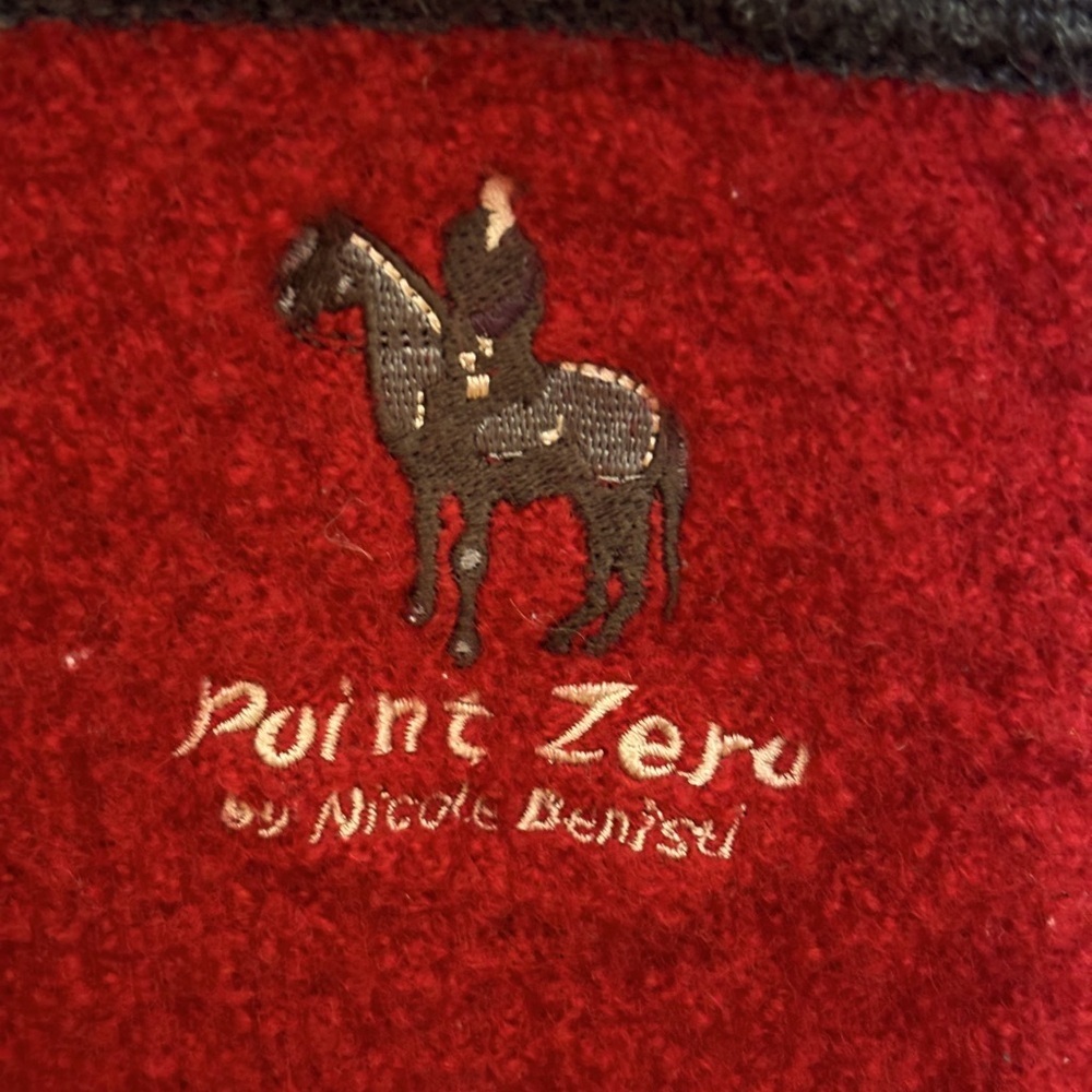 100% WOOL cardigan. Point Zero. Deep red. XL - Picture 4 of 7